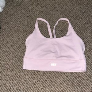 Pink set active luxe form sports bra